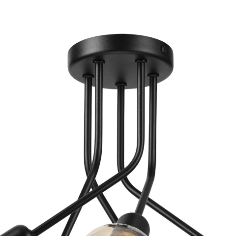 Lampa sufitowa ESTRELLA 5-punktowa CZARNY E27