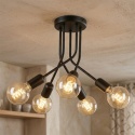 Lampa sufitowa ESTRELLA 5-punktowa CZARNY E27