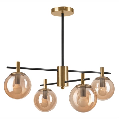 Lampa sufitowa LILOU dymnozłota 4-punktowa E14