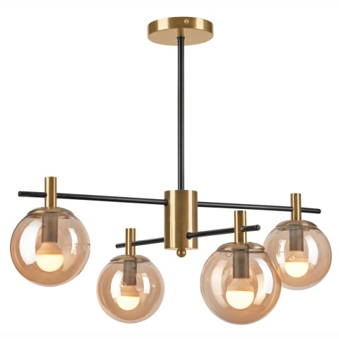 Lampa sufitowa LILOU dymnozłota 4-punktowa E14