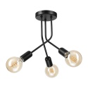 Lampa sufitowa ESTRELLA 3-punktowa CZARNY E27