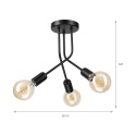Lampa sufitowa ESTRELLA 3-punktowa CZARNY E27