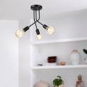 Lampa sufitowa ESTRELLA 3-punktowa CZARNY E27