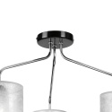 Lampa sufitowa LUCERO 3-punktowa CHROM/CZARNY E27 srebrne abażury