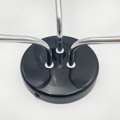 Lampa sufitowa LUCERO 3-punktowa CHROM/CZARNY E27 srebrne abażury