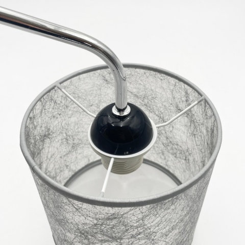 Lampa sufitowa LUCERO 3-punktowa CHROM/CZARNY E27 srebrne abażury