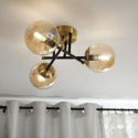 Lampa sufitowa MALENA złota 3-punktowa E14