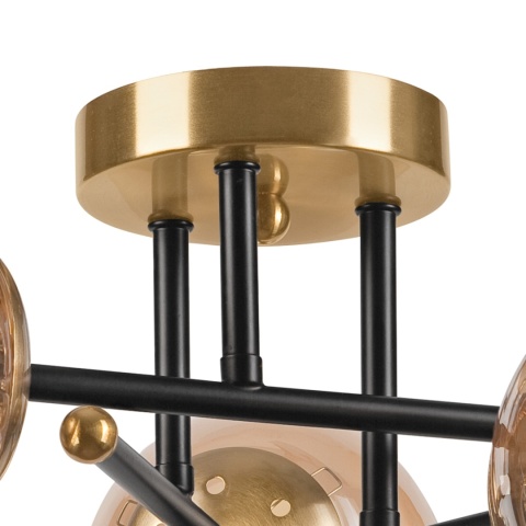 Lampa sufitowa MALENA złota 3-punktowa E14