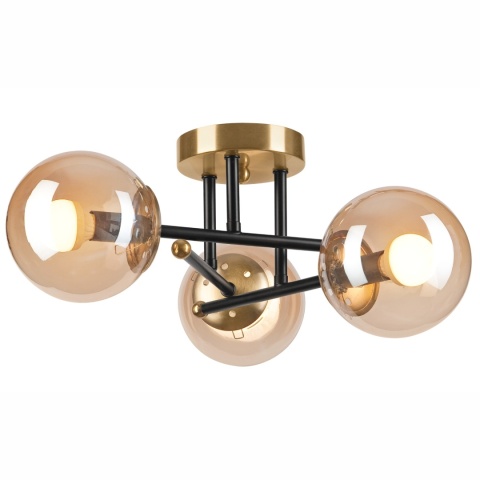 Lampa sufitowa MALENA złota 3-punktowa E14