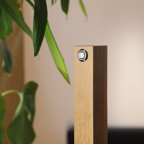 Nowoczesna lampa podłogowa VERDE dąb - z reg. jasności LED 10W LED 3000K SENSOR