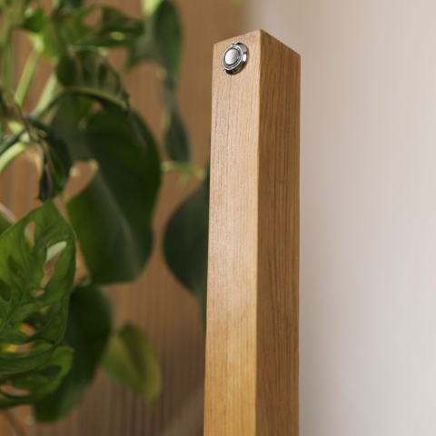 Nowoczesna lampa podłogowa VERDE dąb - z reg. jasności LED 10W LED 3000K SENSOR