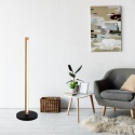 Nowoczesna lampa podłogowa VERDE dąb - z reg. jasności LED 10W LED 3000K SENSOR