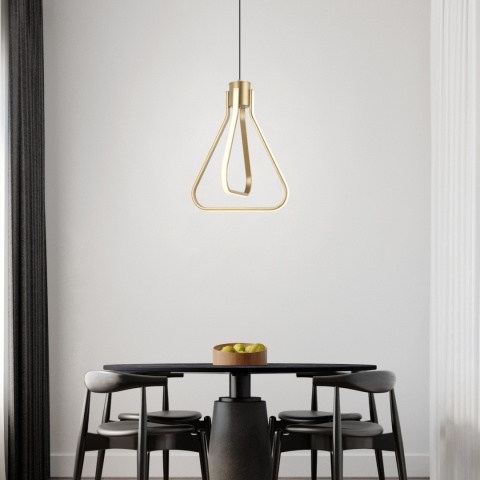 Nowoczesna lampa sufitowa ZING - dwa panele LED - ZŁOTA