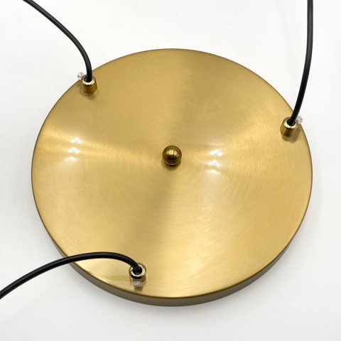 Nowoczesna lampa wisząca 3-punktowa CHITA - złota, szklane klosze G9