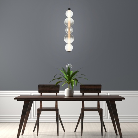 Nowoczesna lampa sufitowa LUMMI LED - gradientowe szkło + moduł LED