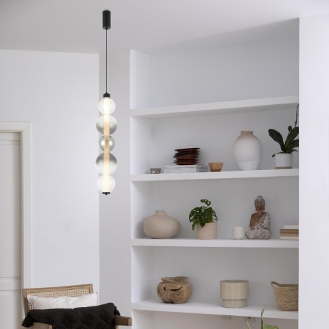 Nowoczesna lampa sufitowa LUMMI LED - gradientowe szkło + moduł LED