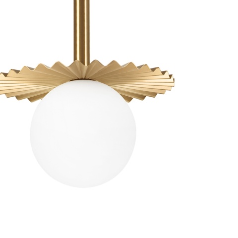 Nowoczesna lampa wisząca CHITA - złota, szklane klosze G9