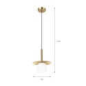 Nowoczesna lampa wisząca CHITA - złota, szklane klosze G9