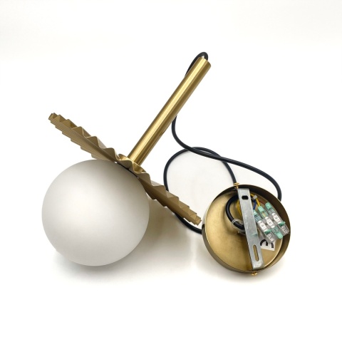 Nowoczesna lampa wisząca CHITA - złota, szklane klosze G9