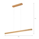 Nowoczesna lampa wisząca VERDE dąb - z reg. jasności 18W LED 3000K SENSOR