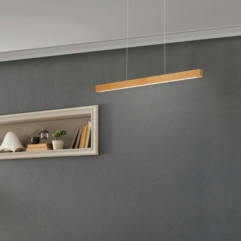 Nowoczesna lampa wisząca VERDE dąb - z reg. jasności 18W LED 3000K SENSOR