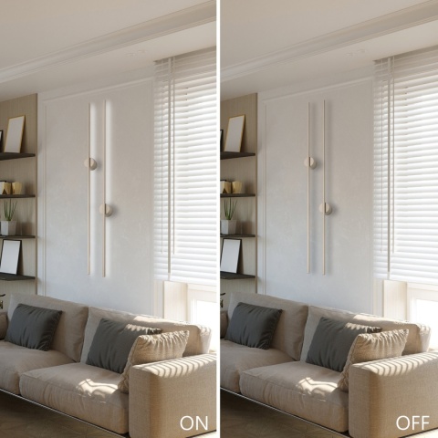 Nowoczesny kinkiet BEŻ 1- punktowy LANA LED 4000K 120CM Lampa ścienna