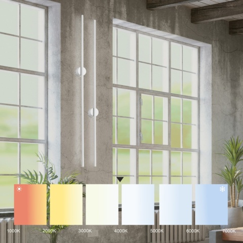 Nowoczesny kinkiet BIAŁY 1- punktowy LANA LED 4000K 120CM Lampa ścienna