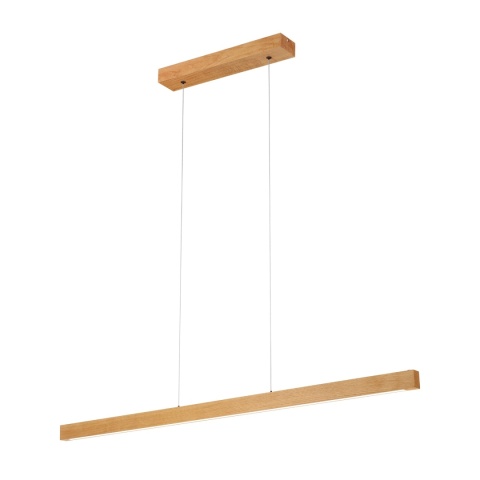 Nowoczesna lampa wisząca VERDE dąb - z regulacją jasności 18W LED 3000K