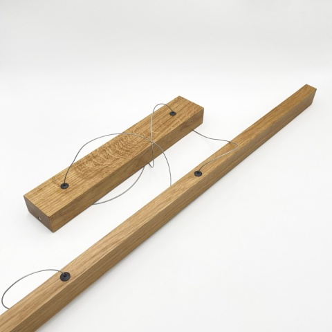 Nowoczesna lampa wisząca VERDE dąb - z regulacją jasności 18W LED 3000K