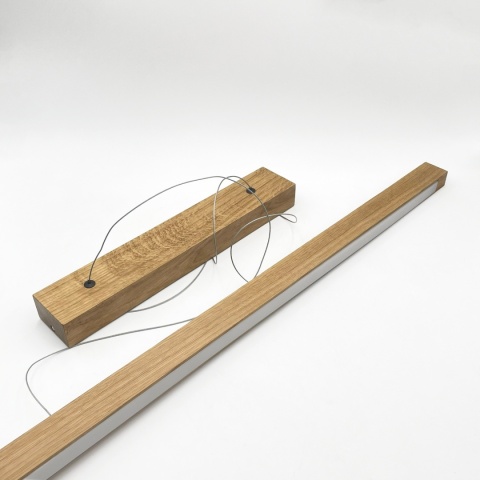 Nowoczesna lampa wisząca VERDE dąb - z regulacją jasności 18W LED 3000K