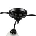 Lampa sufitowa ARCO 3-punktowa CZARNA E27 transparentne klosze