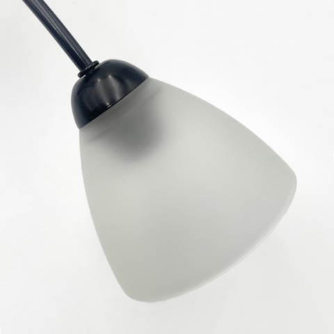 Lampa sufitowa ARCO 3-punktowa CZARNA E27 transparentne klosze