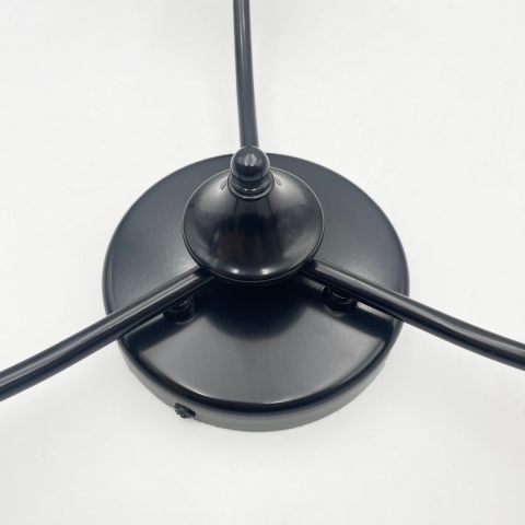 Lampa sufitowa ARCO 3-punktowa CZARNA E27 transparentne klosze