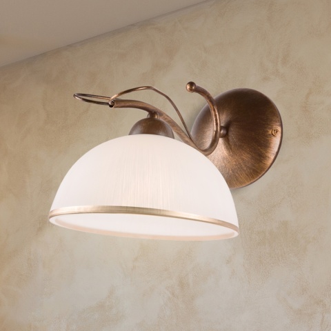 Lampa ścienna COBRA kinkiet 1-punktowy BRĄZ E27