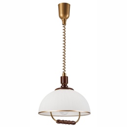 RAMONA lampa wisząca 1-punktowa ORZECH na sprężynie