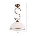 Lampa wisząca COBRA 1-punktowa BRĄZ E27