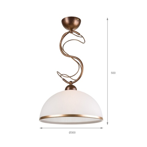 Lampa wisząca COBRA 1-punktowa BRĄZ E27