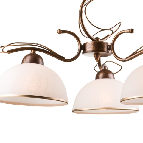 Lampa wisząca COBRA żyrandol 3-punktowy BRĄZ E27