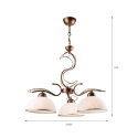 Lampa wisząca COBRA żyrandol 3-punktowy BRĄZ E27