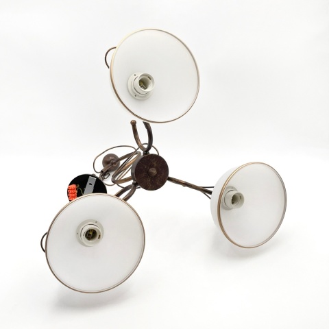 Lampa wisząca COBRA żyrandol 3-punktowy BRĄZ E27