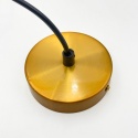 Elegancka ZŁOTA lampa wisząca 1-punktowa ROCCO - ozdobny klosz bursztynowy E27