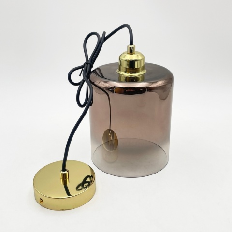 Elegancka lampa wisząca 1-punktowa LIAH - klosz dymny E27
