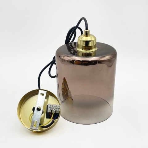 Elegancka lampa wisząca 1-punktowa LIAH - klosz dymny E27