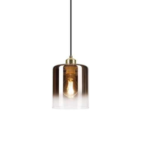 Elegancka lampa wisząca 1-punktowa LIAH - klosz dymny E27