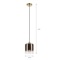 Elegancka lampa wisząca 1-punktowa LIAH - klosz dymny E27