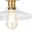 Nowoczesna lampa sufitowa TRISH klosz transparentny ZŁOTA