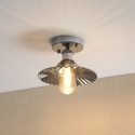 Nowoczesna lampa CHROM sufitowa TRISH klosz grafitowy - szkło