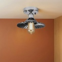 Nowoczesna lampa CHROM sufitowa TRISH klosz grafitowy - szkło
