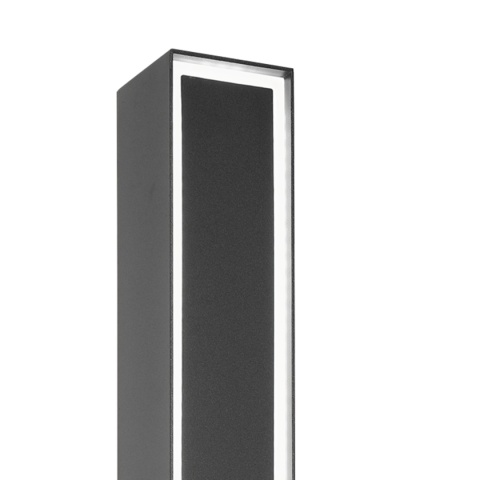 Nowoczesna lampa ogrodowa WYSOKA - 80CM słupek - czarna IP44 LED MODO