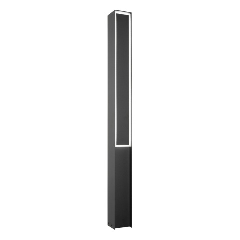 Nowoczesna lampa ogrodowa WYSOKA - 80CM słupek - czarna IP44 LED MODO